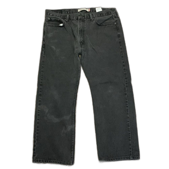 Levi’s 505 Faded Charcoal Black Straight Leg Jeans Size 38 X 27 - Picture 2 of 12